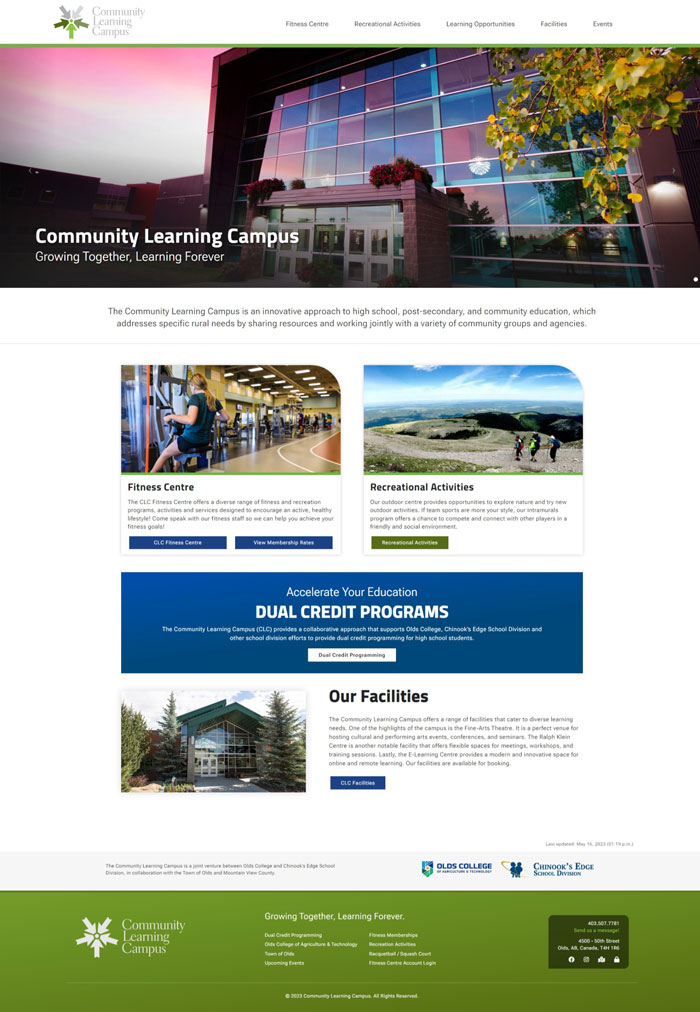 Community Learning Campus Website